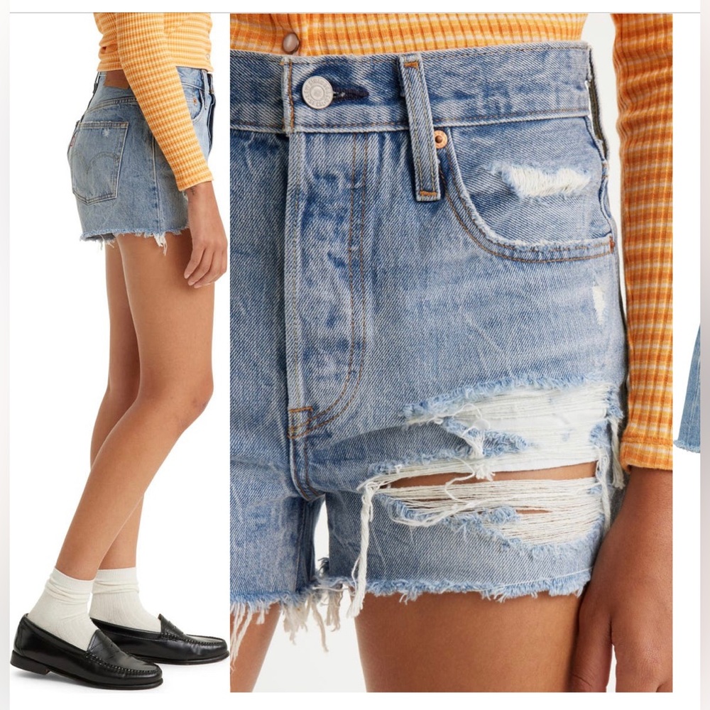 Levi 501 distressed women shorts size 27